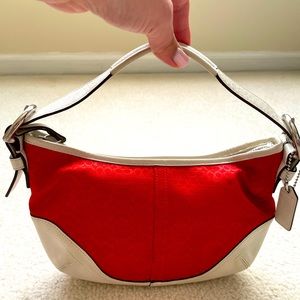 Coach hobo bag ( beautiful coach canvas with gorgeous Red & White colors)